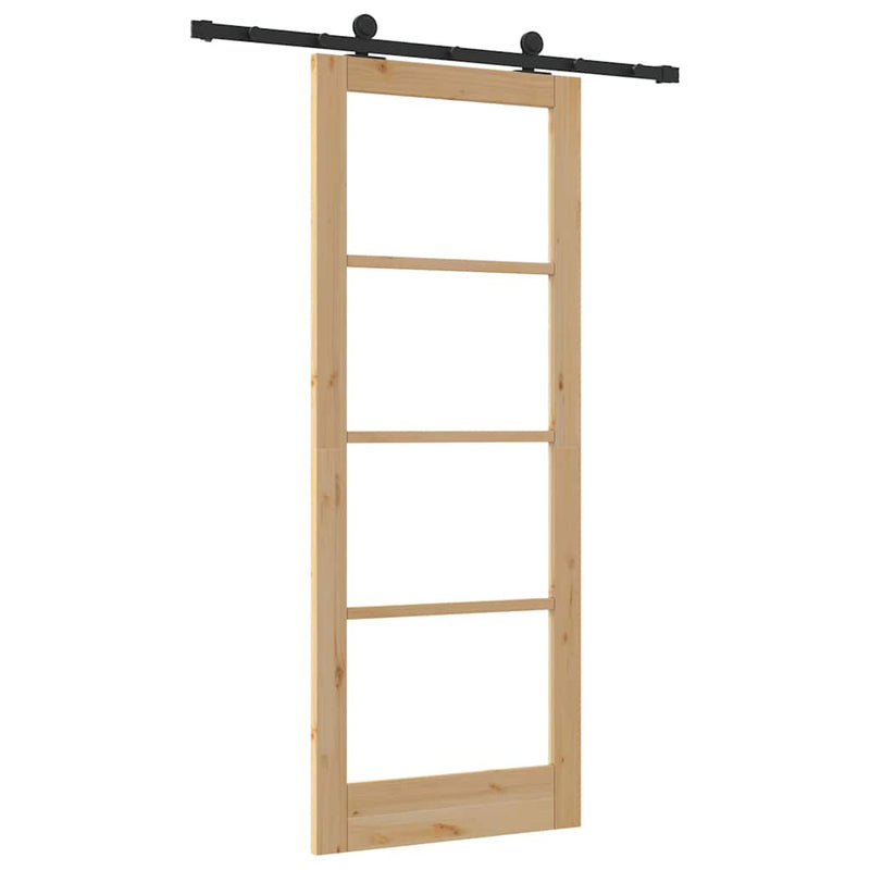 vidaXL Csúszó Ajtó ORKDAL Barna 83 x 211 cm Fa és fém