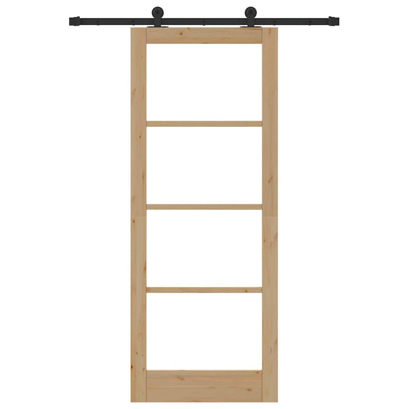 vidaXL Csúszó Ajtó ORKDAL Barna 83 x 211 cm Fa és fém