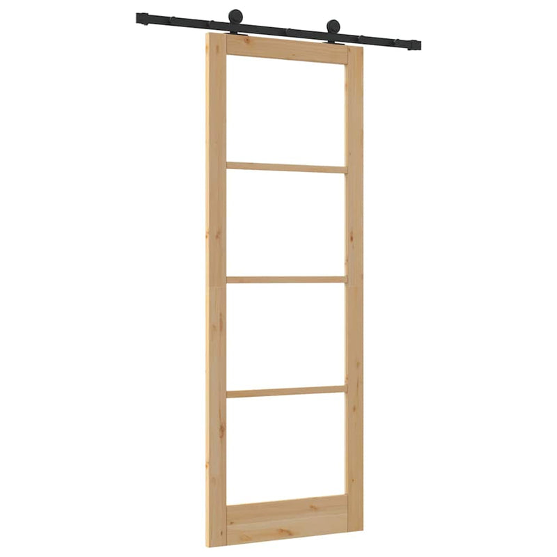 vidaXL Csúszó Ajtó ORKDAL Barna 83 x 232 cm Fa és fém