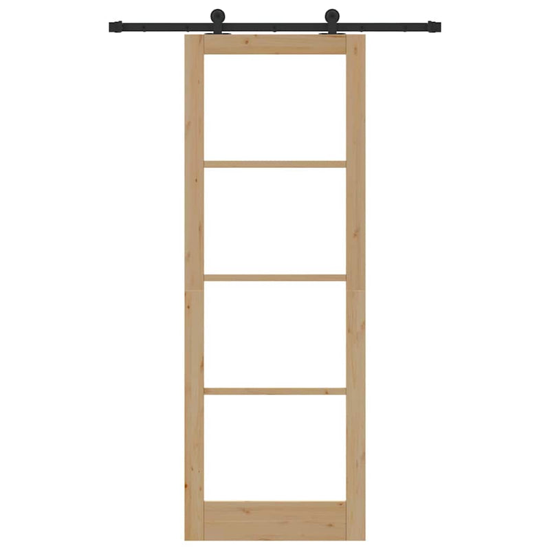 vidaXL Csúszó Ajtó ORKDAL Barna 83 x 232 cm Fa és fém