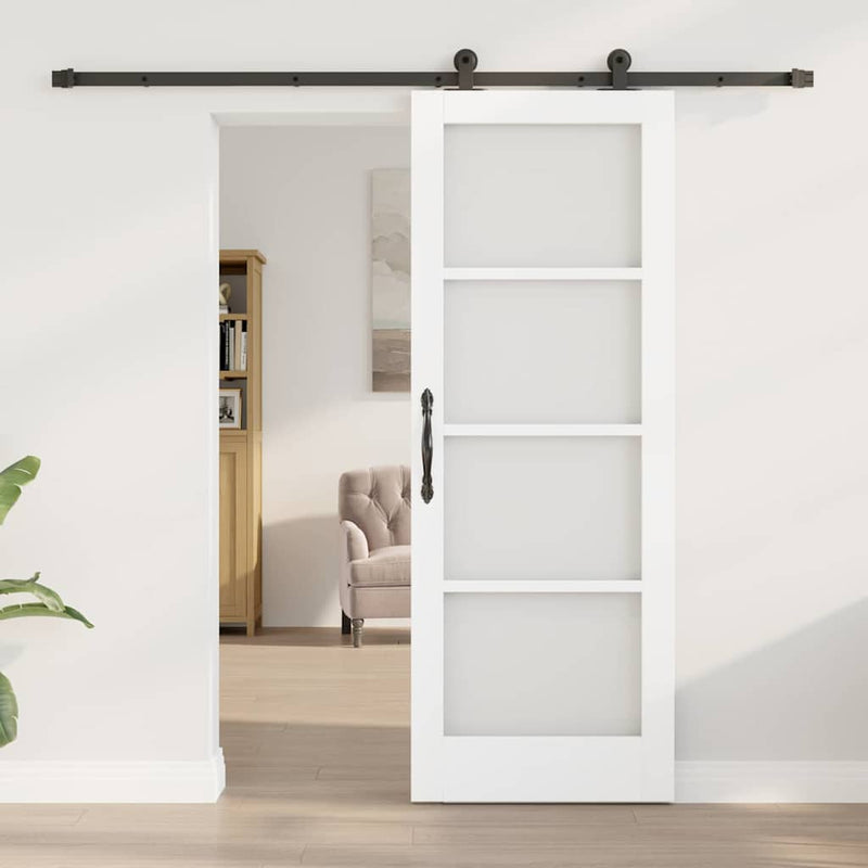 vidaXL Csúszó Ajtó ORKDAL Fehér 73.5 x 198.5 cm Fa és fém
