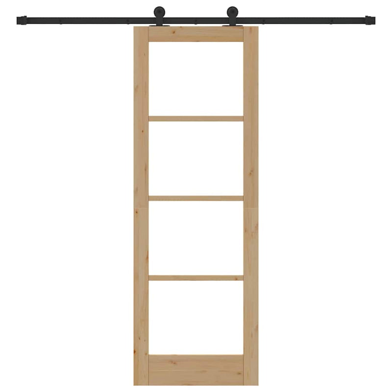 vidaXL Csúszó Ajtó ORKDAL Barna 73.5 x 211 cm Fa és fém
