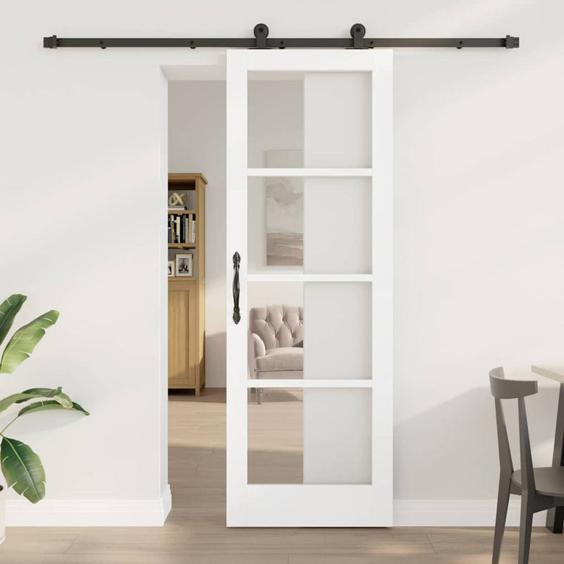 vidaXL Csúszó Ajtó ORKDAL Fehér 73.5 x 211 cm Fa és fém