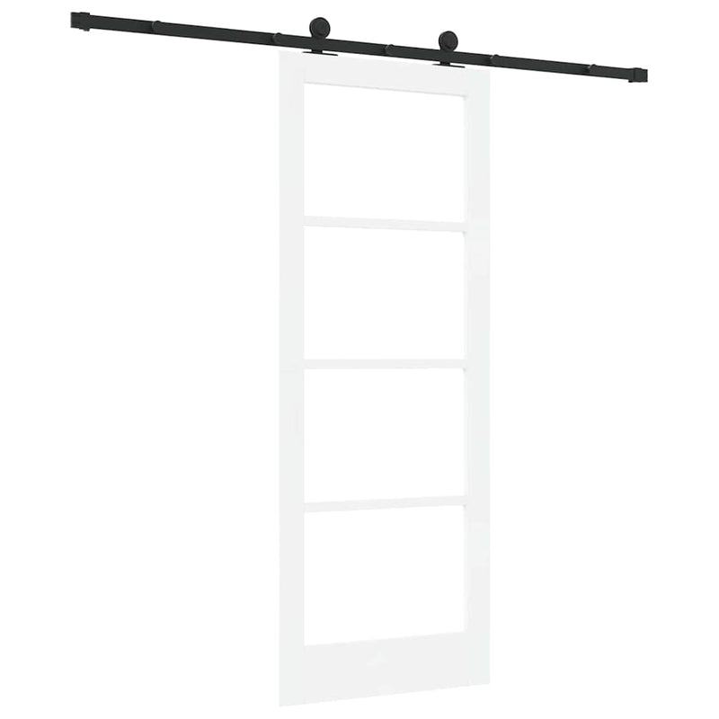vidaXL Csúszó Ajtó ORKDAL Fehér 78 x 202 cm Fa és fém