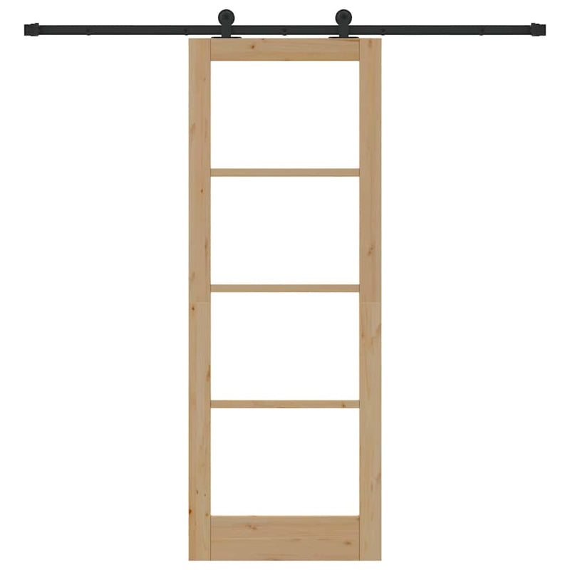 vidaXL Csúszó Ajtó ORKDAL Barna 78 x 211 cm Fa és fém
