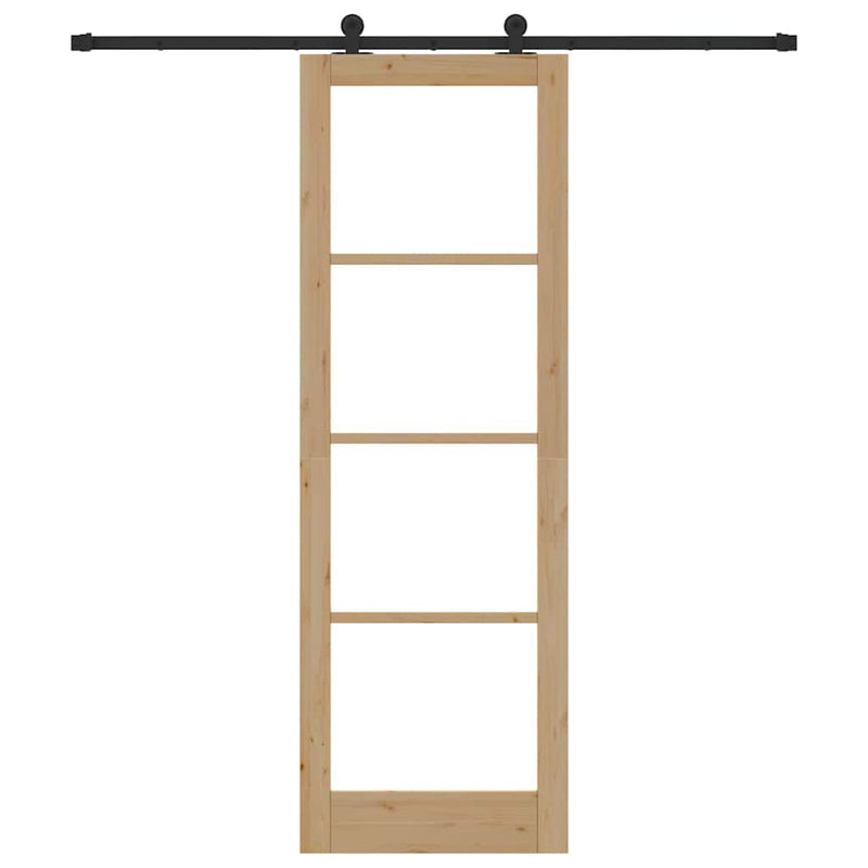 vidaXL Csúszó Ajtó ORKDAL Barna 78 x 232 cm Fa és fém