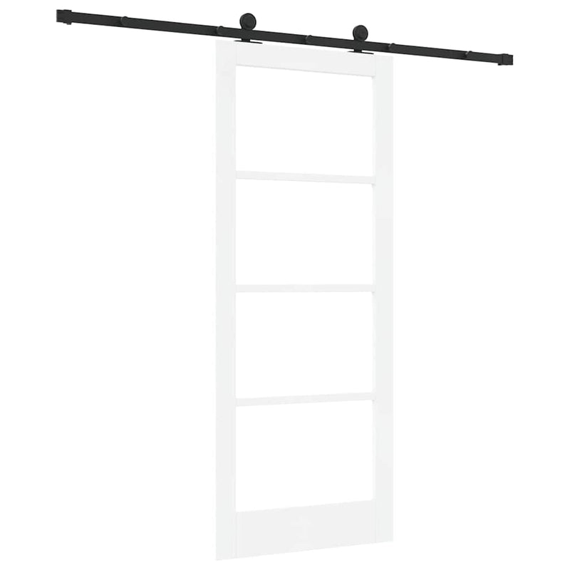 vidaXL Csúszó Ajtó ORKDAL Fehér 83 x 202 cm Fa és fém