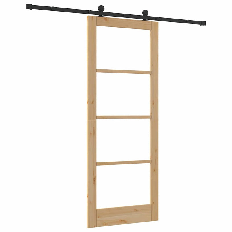 vidaXL Csúszó Ajtó ORKDAL Barna 83 x 211 cm Fa és fém