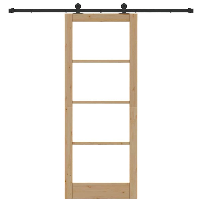 vidaXL Csúszó Ajtó ORKDAL Barna 83 x 211 cm Fa és fém