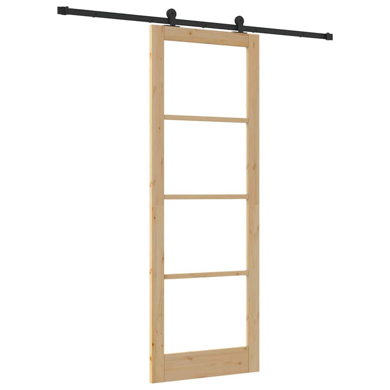 vidaXL Csúszó Ajtó ORKDAL Barna 83 x 232 cm Fa és fém
