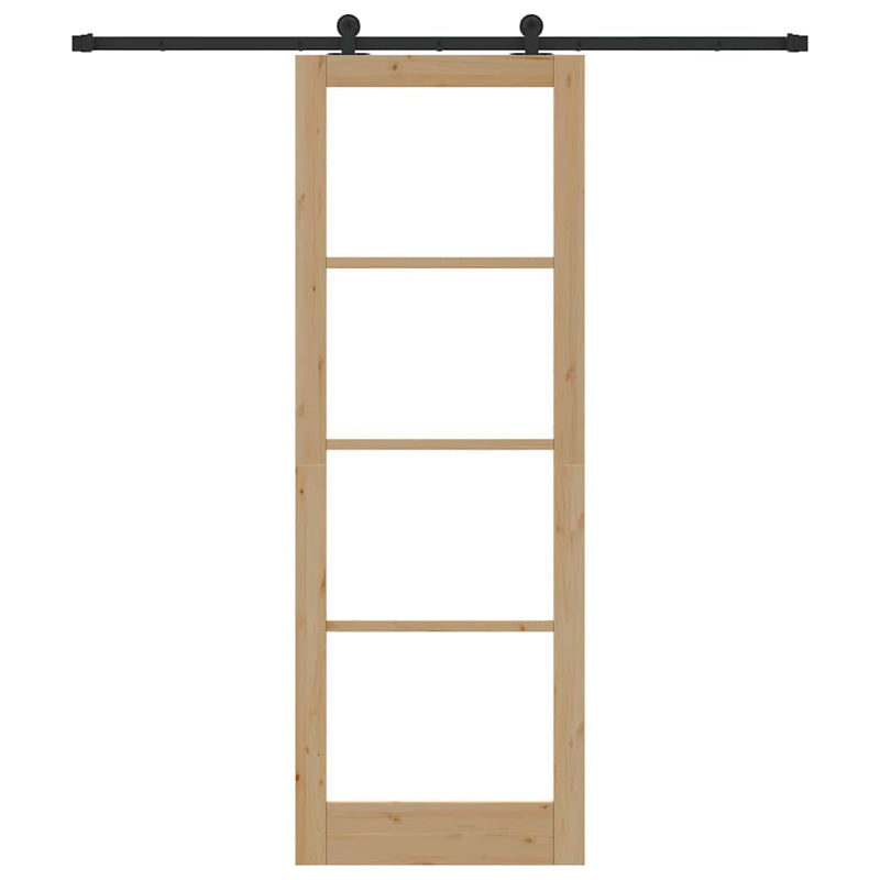 vidaXL Csúszó Ajtó ORKDAL Barna 83 x 232 cm Fa és fém