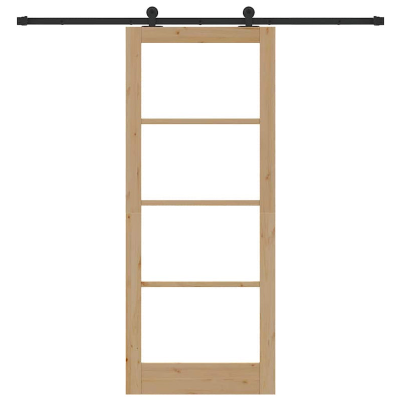 vidaXL Csúszó Ajtó ORKDAL Barna 86 x 211 cm Fa és fém