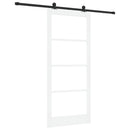 vidaXL Csúszó ajtó ORKDAL Fehér 93 x 211 cm Tömör fenyőfa és üveg