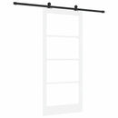 vidaXL Csúszó ajtó ORKDAL Fehér 93 x 211 cm Tömör fenyőfa és üveg
