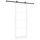 vidaXL Csúszó ajtó ORKDAL Fehér 93 x 232 cm Tömör fenyőfa és üveg