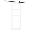 vidaXL Csúszó ajtó ORKDAL Fehér 93 x 232 cm Tömör fenyőfa és üveg