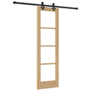 vidaXL Csúszó ajtó ORKDAL Természetes és fekete 61 x 198,5 cm