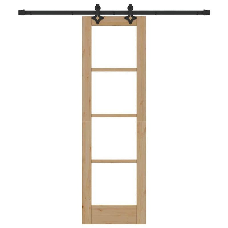 vidaXL Csúszóajtó ORKDAL Barna 61 x 198.5 cm Fa és fém