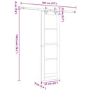 vidaXL Csúszó ajtó ORKDAL Természetes és fekete 61 x 198,5 cm