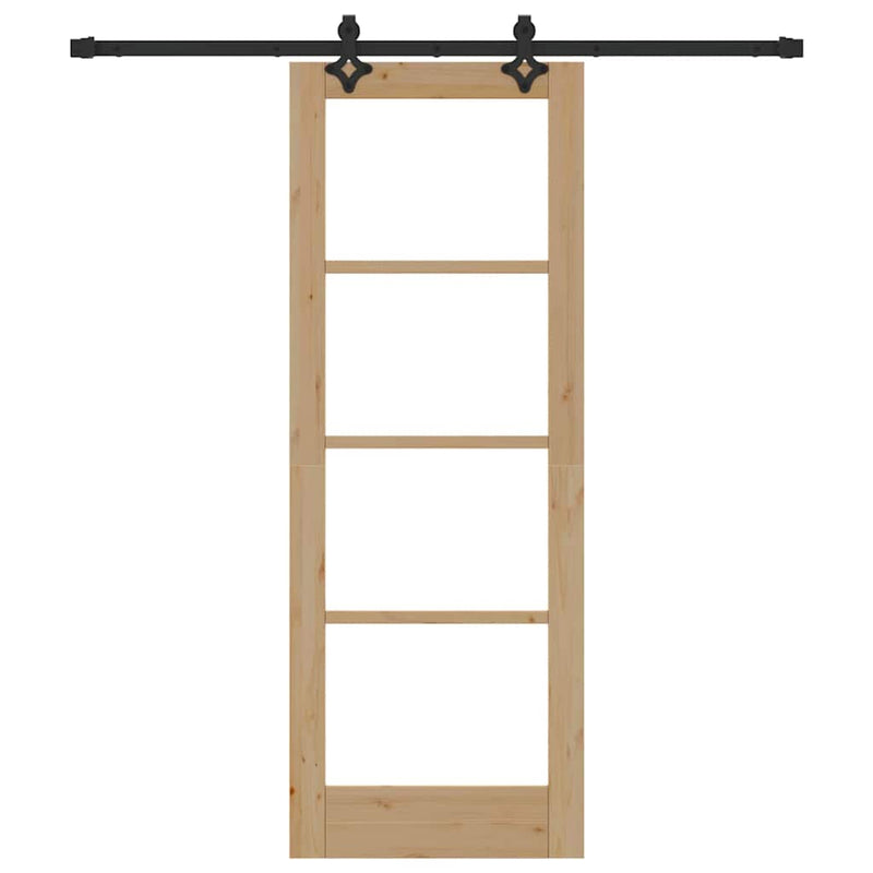 vidaXL Csúszóajtó ORKDAL Barna 73.5 x 198.5 cm Fa és fém