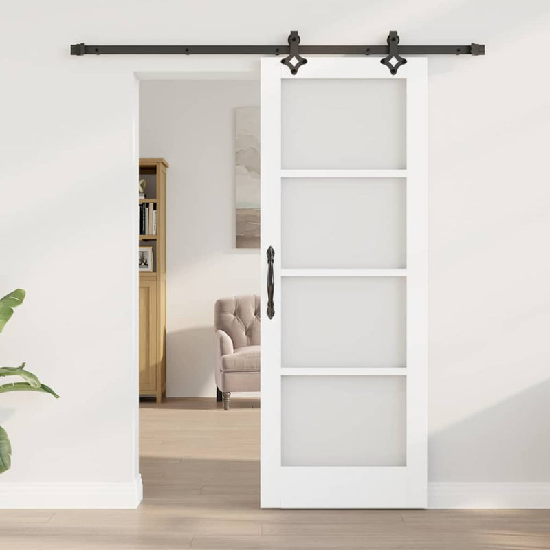 vidaXL Csúszóajtó ORKDAL Fehér 73.5 x 198.5 cm Fa és fém