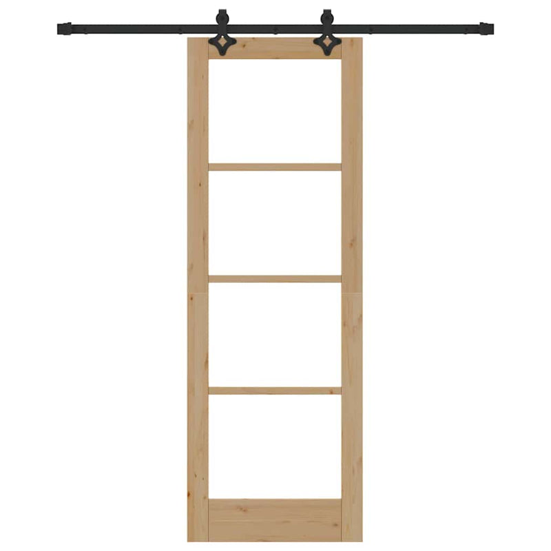 vidaXL Csúszóajtó ORKDAL Barna 73.5 x 211 cm Fa és fém