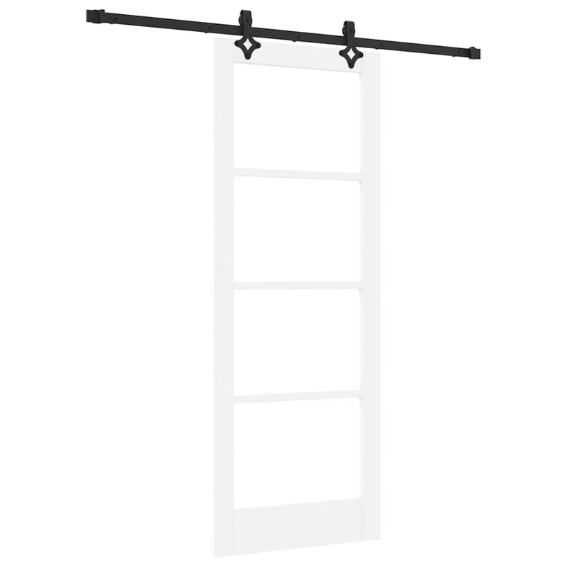 vidaXL Csúszóajtó ORKDAL Fehér 78 x 202 cm Fa és fém