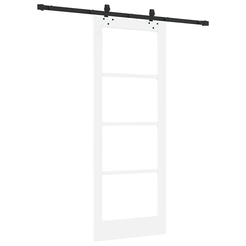 vidaXL Csúszóajtó ORKDAL Fehér 78 x 202 cm Fa és fém