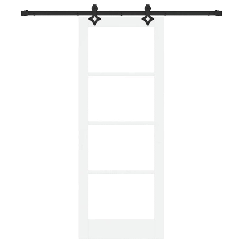 vidaXL Csúszóajtó ORKDAL Fehér 78 x 202 cm Fa és fém