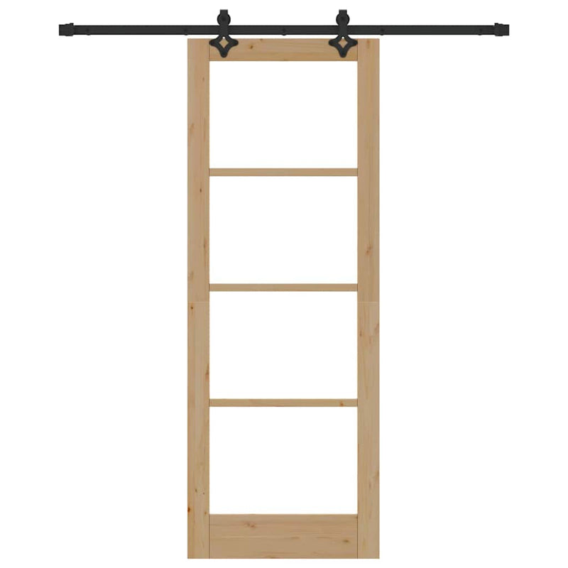 vidaXL Csúszóajtó ORKDAL Barna 78 x 211 cm Fa és fém