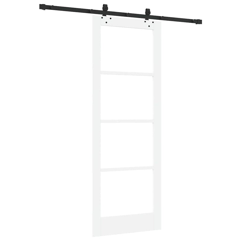 vidaXL Csúszóajtó ORKDAL Fehér 78 x 211 cm Fa és fém