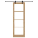 vidaXL Csúszó ajtó ORKDAL Természetes és fekete 78 x 232 cm