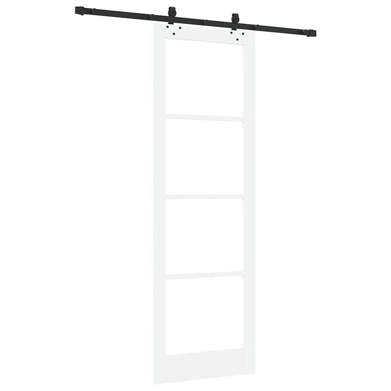 vidaXL Csúszóajtó ORKDAL Fehér 78 x 232 cm Fa és fém