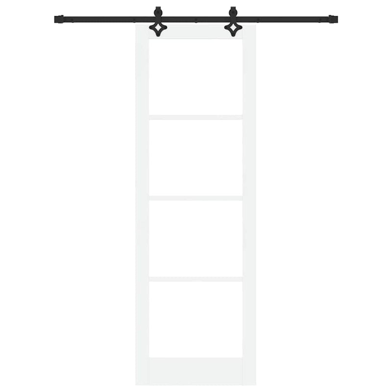 vidaXL Csúszóajtó ORKDAL Fehér 78 x 232 cm Fa és fém
