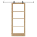 vidaXL Csúszó ajtó ORKDAL Természetes és fekete 83 x 202 cm