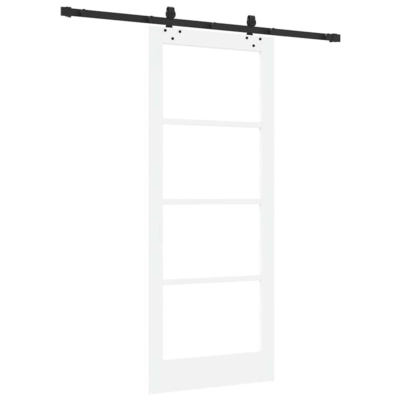 vidaXL Csúszóajtó ORKDAL Fehér 83 x 202 cm Fa és fém