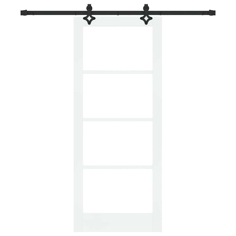 vidaXL Csúszóajtó ORKDAL Fehér 83 x 202 cm Fa és fém