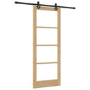 vidaXL Csúszó ajtó ORKDAL Természetes és fekete 83 x 211 cm