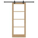 vidaXL Csúszó ajtó ORKDAL Természetes és fekete 83 x 211 cm