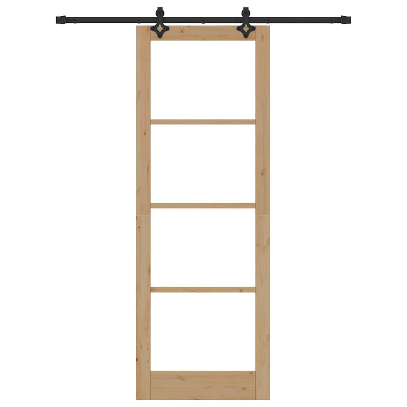 vidaXL Csúszóajtó ORKDAL Barna 83 x 232 cm Fa és fém