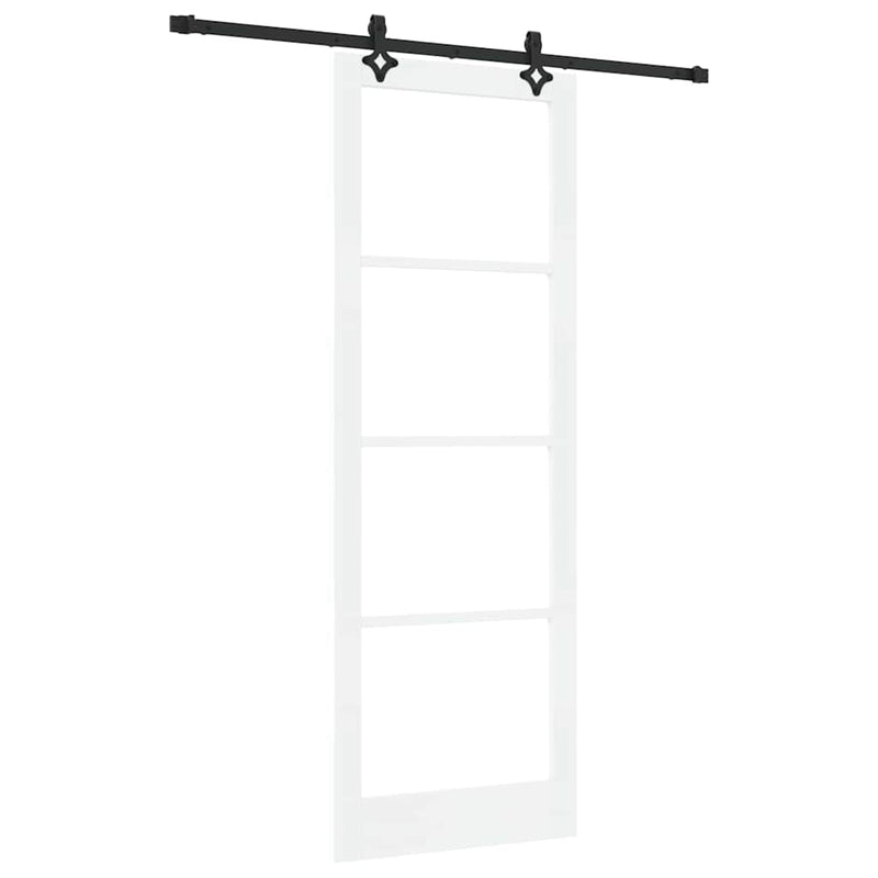 vidaXL Csúszóajtó ORKDAL Fehér 83 x 232 cm Fa és fém