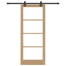 vidaXL Csúszó ajtó ORKDAL Természetes és fekete 86 x 211 cm