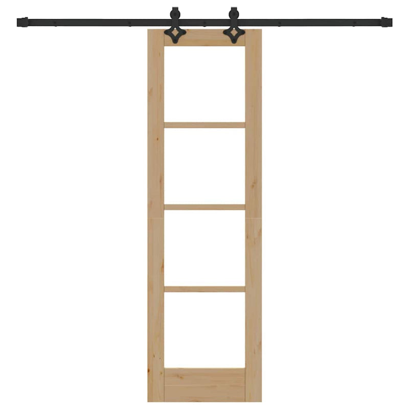vidaXL Csúszóajtó ORKDAL Barna 61 x 198.5 cm Fa és fém