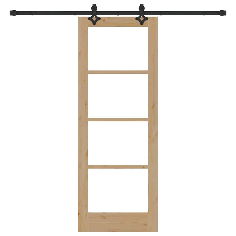 vidaXL Csúszóajtó ORKDAL Barna 73.5 x 198.5 cm Fa és fém