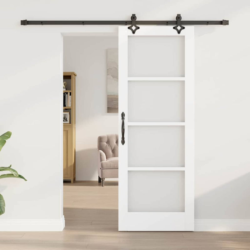 vidaXL Csúszóajtó ORKDAL Fehér 73.5 x 198.5 cm Fa és fém