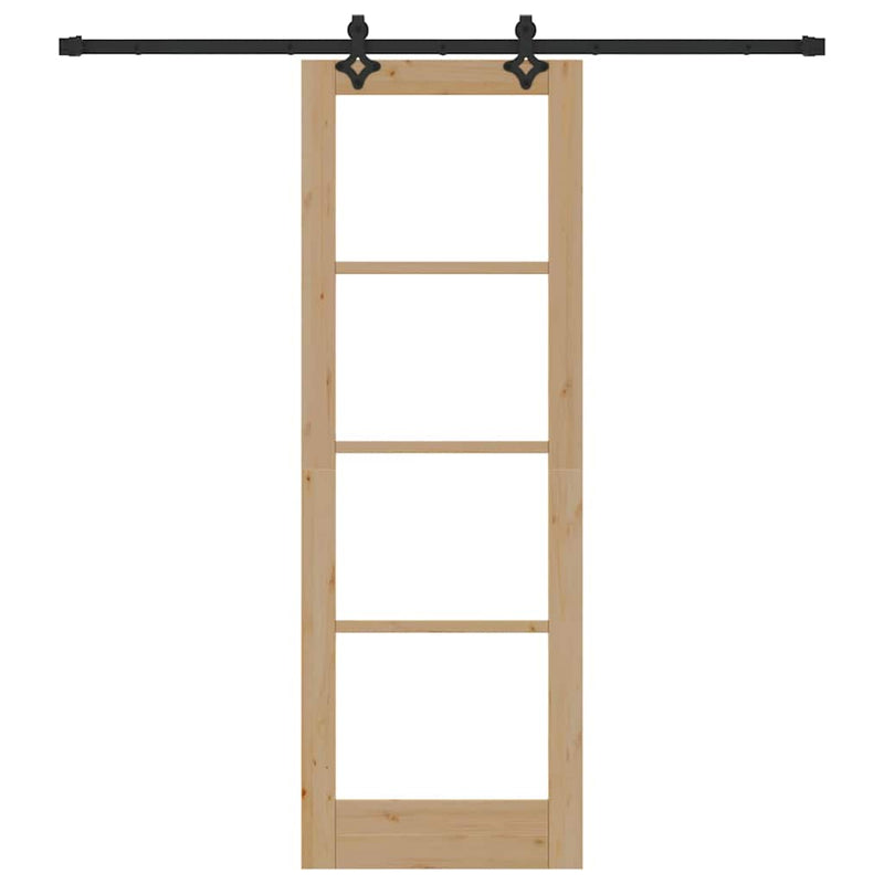 vidaXL Csúszóajtó ORKDAL Barna 73.5 x 211 cm Fa és fém