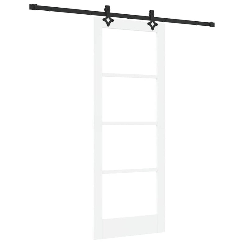 vidaXL Csúszóajtó ORKDAL Fehér 78 x 202 cm Fa és fém