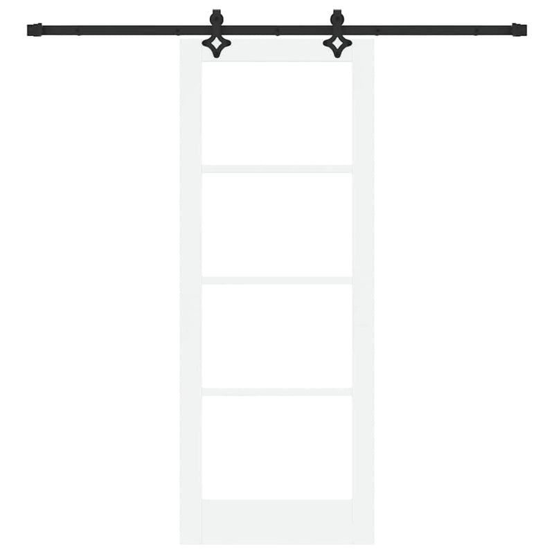 vidaXL Csúszóajtó ORKDAL Fehér 78 x 202 cm Fa és fém