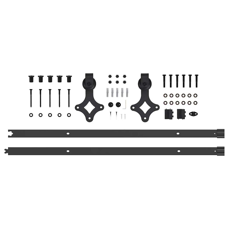 vidaXL Csúszóajtó ORKDAL Barna 78 x 211 cm Fa és fém