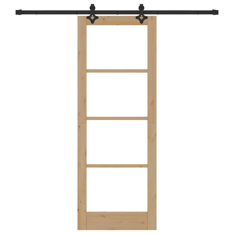vidaXL Csúszóajtó ORKDAL Barna 78 x 211 cm Fa és fém